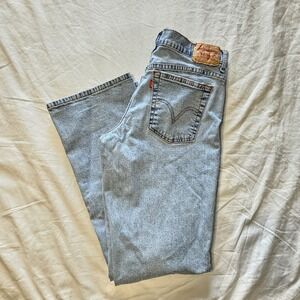 Vintage Levis 550 Jeans Womens 12 M Relaxed Bootcut Y2K Light Wash Single Stitch